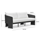 Alexa Rattan Performance Fabric Outdoor Sofa by TOV Furniture at Eve Furniture
