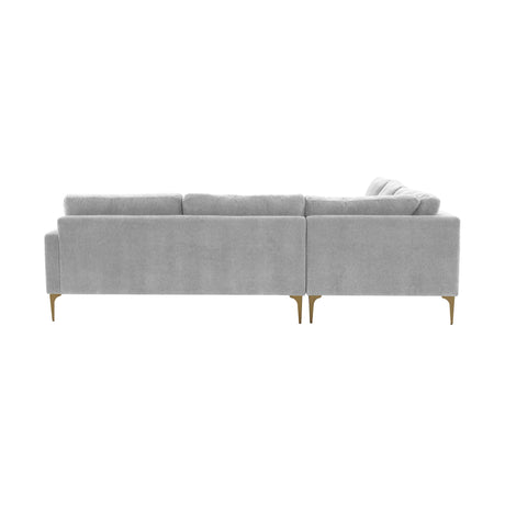 Serena Velvet L-Sectional by TOV Furniture at Eve Furniture