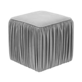 Morgan Pleated Velvet Ottoman by TOV Furniture at Eve Furniture