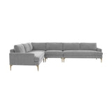 Serena Velvet Large L-Sectional by TOV Furniture at Eve Furniture