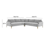 Serena Velvet L-Sectional by TOV Furniture at Eve Furniture
