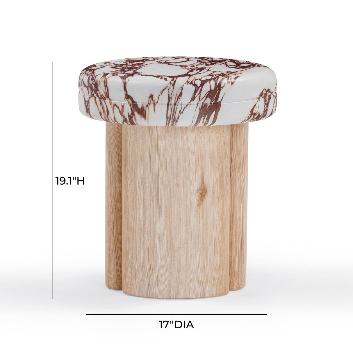 Sheila Textured Concrete Indoor / Outdoor Side Table by TOV Furniture at Eve Furniture