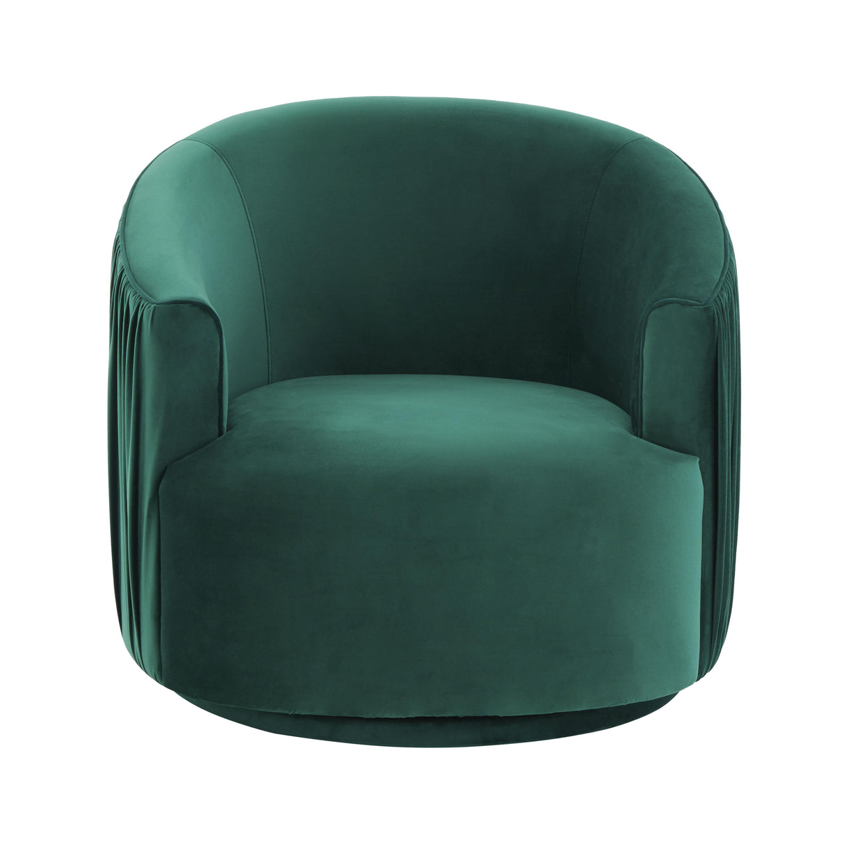 London Pleated Velvet Swivel Chair by TOV Furniture at Eve Furniture