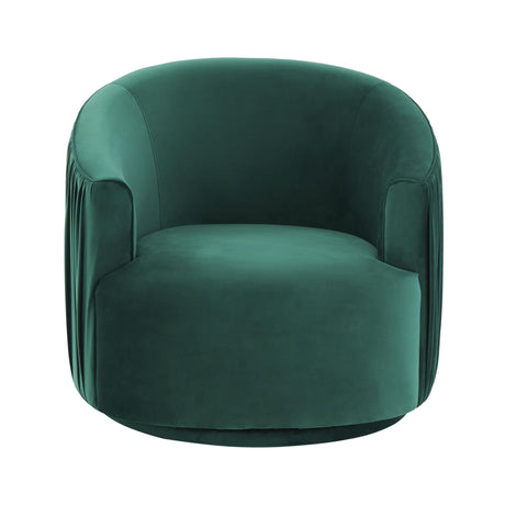 London Pleated Velvet Swivel Chair by TOV Furniture at Eve Furniture