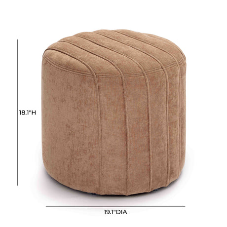Pouch Chenille Ottoman by TOV Furniture at Eve Furniture