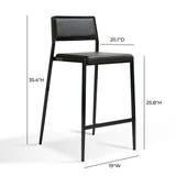 Gale Performance Vegan Leather Stackable Stool - Set of 2 by TOV Furniture at Eve Furniture