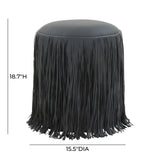 Shag Me Performance Vegan Leather Ottoman by TOV Furniture at Eve Furniture