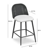 Alexa Performance Fabric Outdoor Stool by TOV Furniture at Eve Furniture