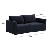 Willow Velvet Modular Loveseat by TOV Furniture at Eve Furniture