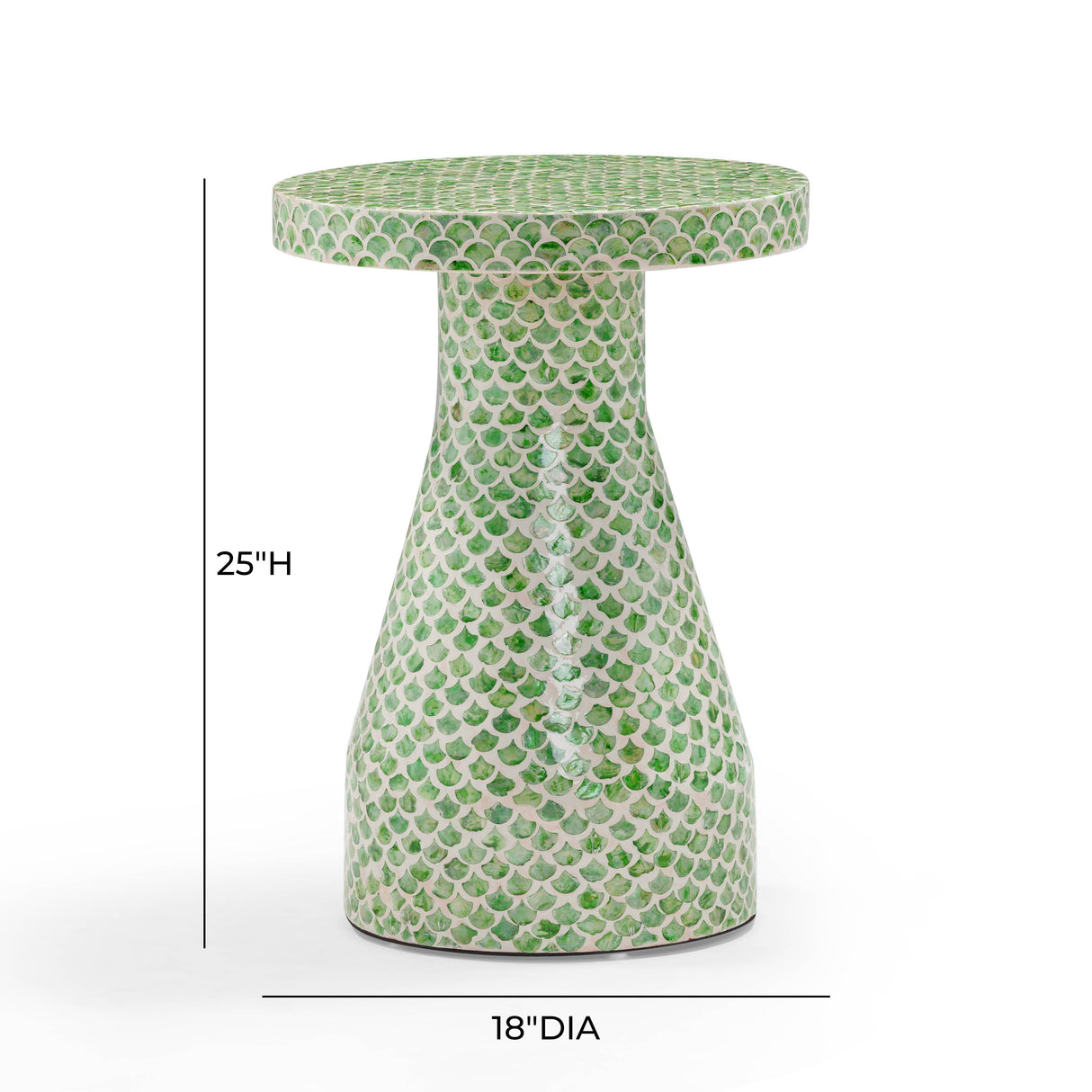 Halio Shell Side Table by TOV Furniture at Eve Furniture