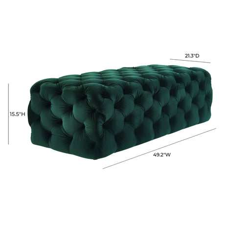 Kaylee Velvet Ottoman by TOV Furniture at Eve Furniture