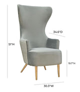 Julia Velvet Wingback Chair by Inspire Me! Home Decor by TOV Furniture at Eve Furniture