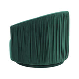 London Pleated Velvet Swivel Chair by TOV Furniture at Eve Furniture