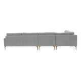 Serena Velvet Large L-Sectional by TOV Furniture at Eve Furniture