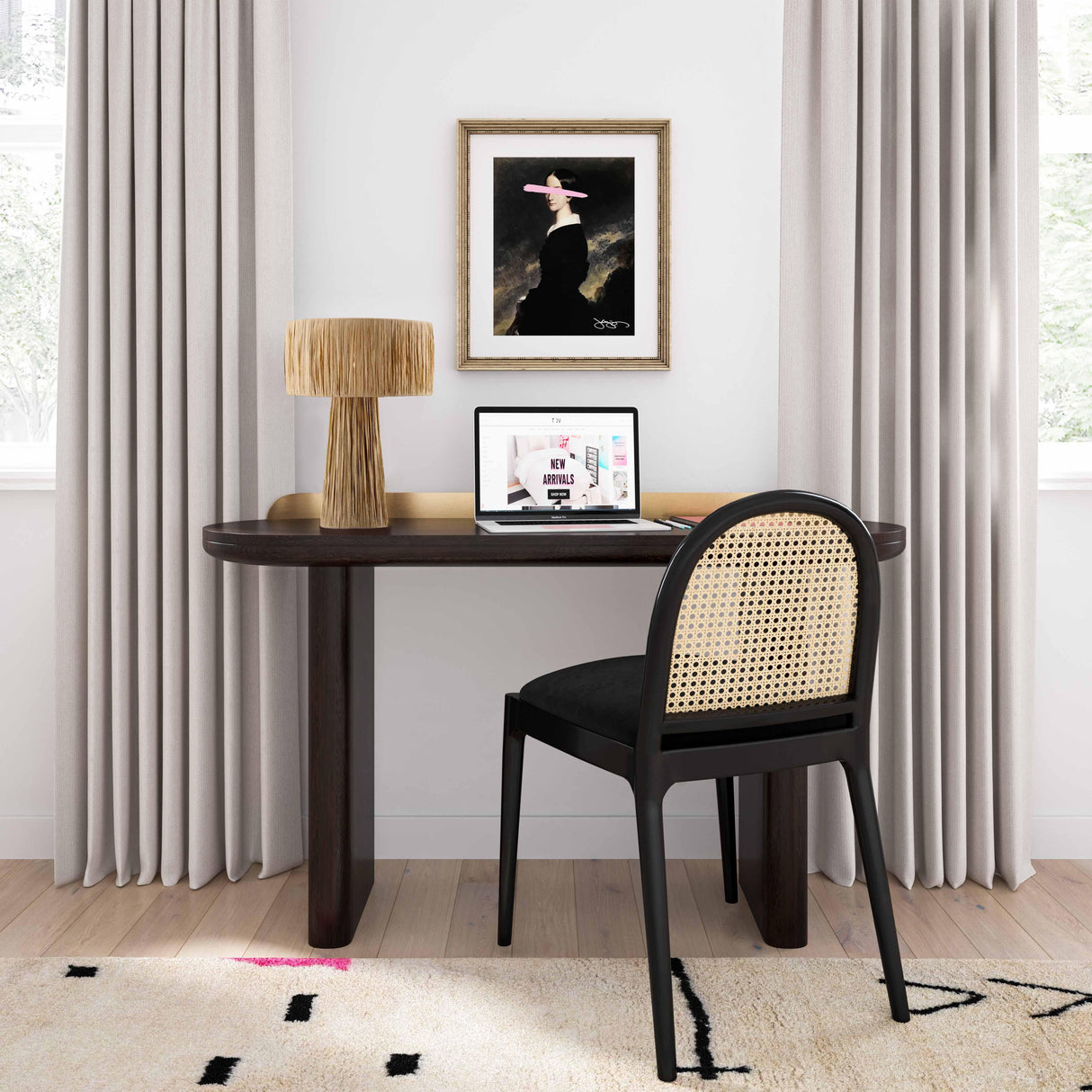 Shelby Raffia Table Lamp by TOV Furniture at Eve Furniture