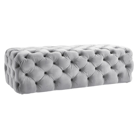 Kaylee Velvet Ottoman by TOV Furniture at Eve Furniture