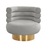Naomi Velvet Swivel Chair by TOV Furniture at Eve Furniture