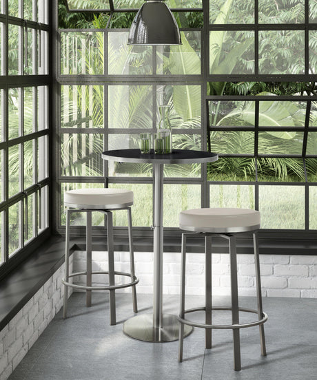 Pratt Performance Vegan Leather Swivel Counter Stool - Set of 2 by TOV Furniture at Eve Furniture