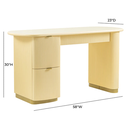 Francesca 3-Drawer Desk by TOV Furniture at Eve Furniture