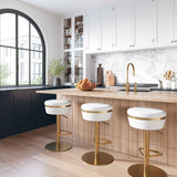 Astro Performance Vegan Leather Adjustable Stool by TOV Furniture at Eve Furniture