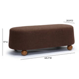 Jaine Boucle Large Ottoman by TOV Furniture at Eve Furniture