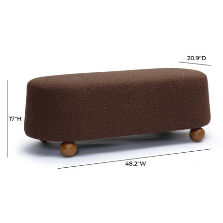 Jaine Boucle Large Ottoman by TOV Furniture at Eve Furniture