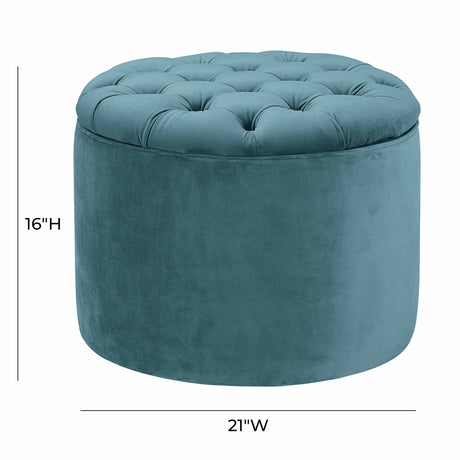 Queen Velvet Storage Ottoman by TOV Furniture at Eve Furniture