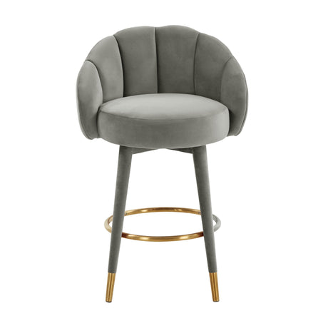 Myla Velvet Swivel Stool by TOV Furniture at Eve Furniture