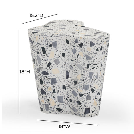 Slab Terrazzo Indoor/Outdoor Side Table by TOV Furniture at Eve Furniture