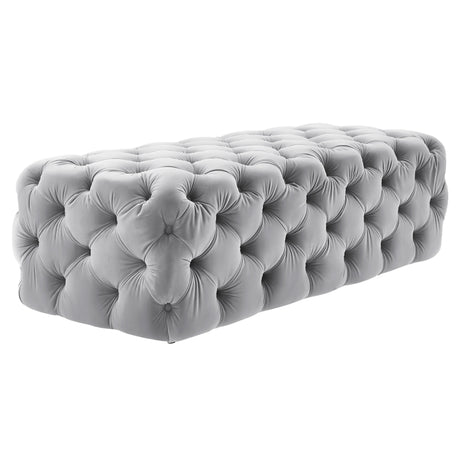 Kaylee Velvet Ottoman by TOV Furniture at Eve Furniture