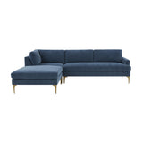 Serena Velvet Chaise Sectional by TOV Furniture at Eve Furniture