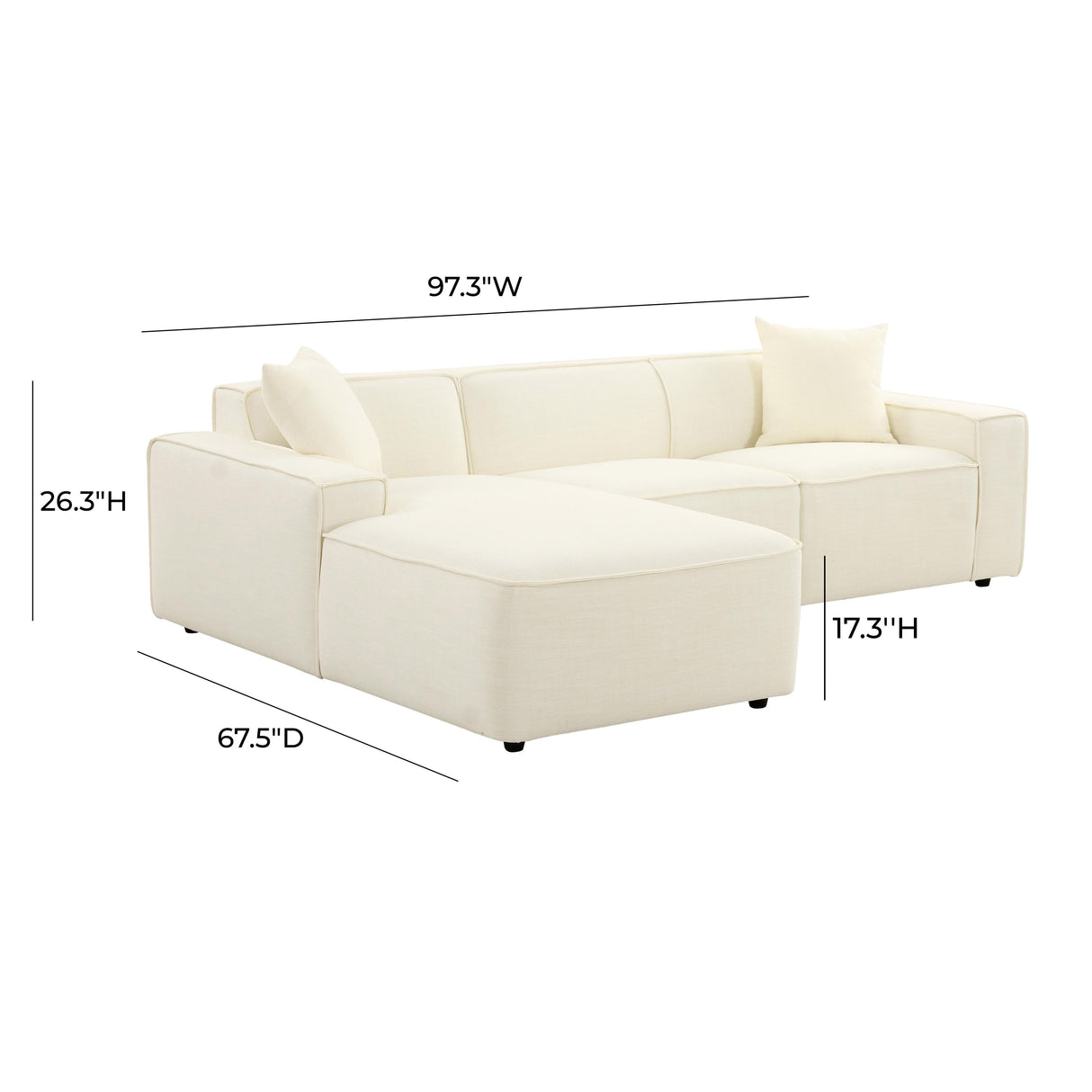 Olafur Upholstered Sectional by TOV Furniture at Eve Furniture