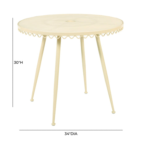 Erica Wrought Iron Outdoor Cafe Table by TOV Furniture at Eve Furniture