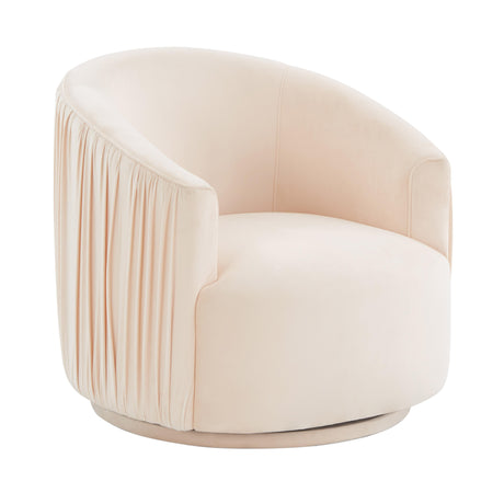 London Pleated Velvet Swivel Chair by TOV Furniture at Eve Furniture