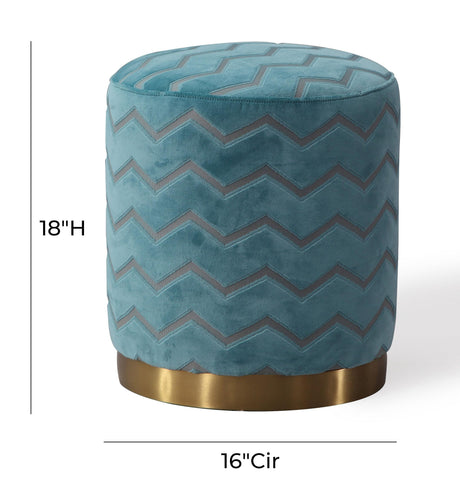 Opal Velvet Ottoman by TOV Furniture at Eve Furniture