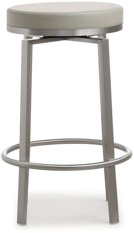 Pratt Performance Vegan Leather Swivel Counter Stool - Set of 2 by TOV Furniture at Eve Furniture