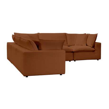 Cali Performance Fabric Modular 5-Piece L-Sectional by TOV Furniture at Eve Furniture