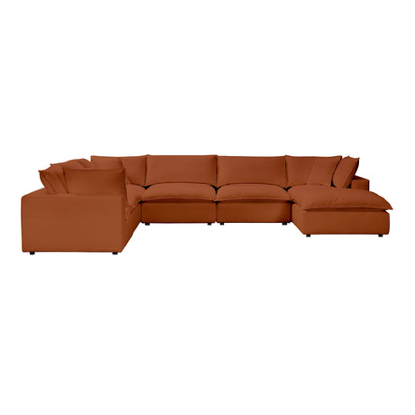 Cali Performance Fabric Modular 7-Piece Large Chaise Sectional by TOV Furniture at Eve Furniture