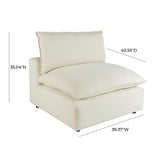 Cali Performance Fabric Modular Armless Chair by TOV Furniture at Eve Furniture