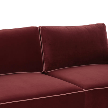 Willow Velvet Modular Loveseat by TOV Furniture at Eve Furniture