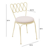 Erica Wrought Iron Outdoor Chair by TOV Furniture at Eve Furniture