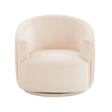 London Pleated Velvet Swivel Chair by TOV Furniture at Eve Furniture