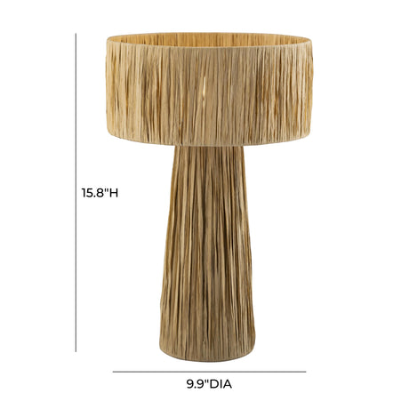 Shelby Raffia Table Lamp by TOV Furniture at Eve Furniture