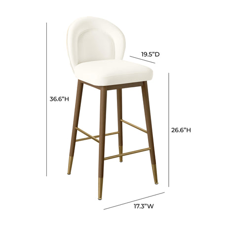 Hailey Velvet Stool by TOV Furniture at Eve Furniture