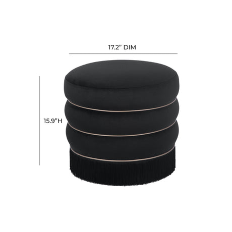 Lakka Velvet Ottoman by TOV Furniture at Eve Furniture