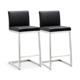 Parma Performance Vegan Leather Counter Stool - Set of 2 by TOV Furniture at Eve Furniture