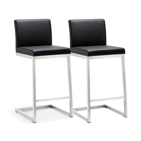 Parma Performance Vegan Leather Counter Stool - Set of 2 by TOV Furniture at Eve Furniture