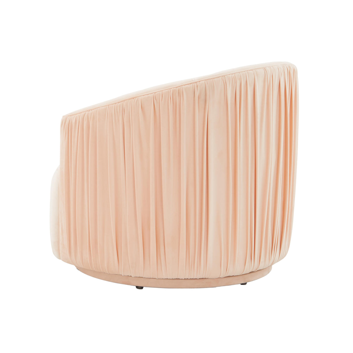 London Pleated Velvet Swivel Chair by TOV Furniture at Eve Furniture