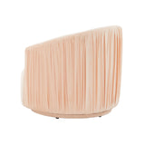 London Pleated Velvet Swivel Chair by TOV Furniture at Eve Furniture