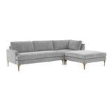 Serena Velvet Chaise Sectional by TOV Furniture at Eve Furniture
